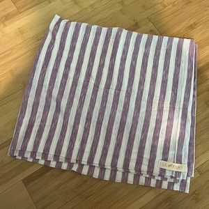 Purple striped infinity scarf